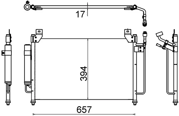 Kondenzátor, klimatizace MAHLE AC642000S