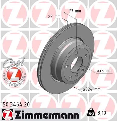 Brzdový kotouč ZIMMERMANN 150.3464.20