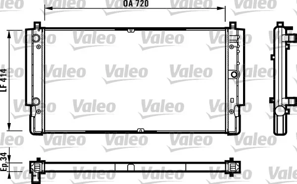 Chladič, chlazení motoru VALEO 731616 – OE 7D0121253