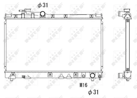 Chladič, chlazení motoru NRF 53273 – OE 164007A080