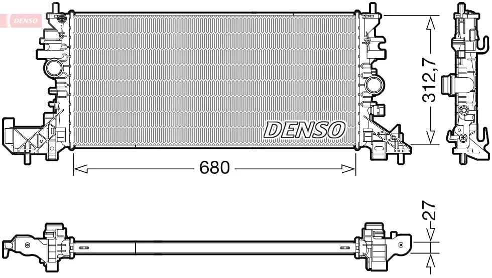 Chladič, chlazení motoru DENSO DRM20118