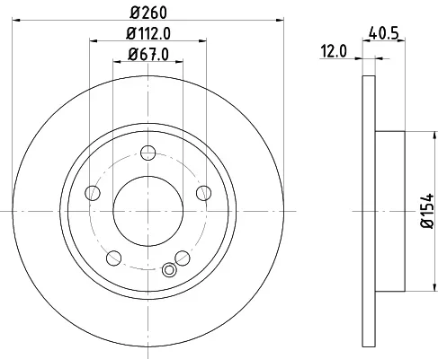 Brzdový kotouč HELLA 8DD355105-971