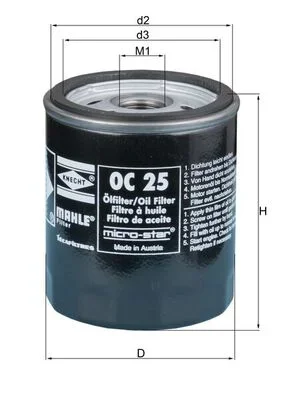 Olejový filtr MAHLE OC25