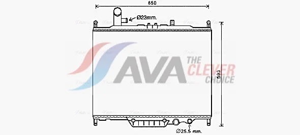 Chladič, chlazení motoru AVA Clever Choice AUA2225 – OE LR015561