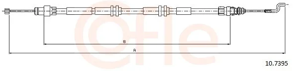 Tazne lanko, parkovaci brzda COFLE 10.7395 – OE 7H8609701G