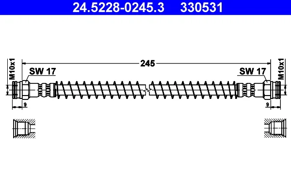 Brzdová hadice ATE 24.5228-0245.3 – OE 480664