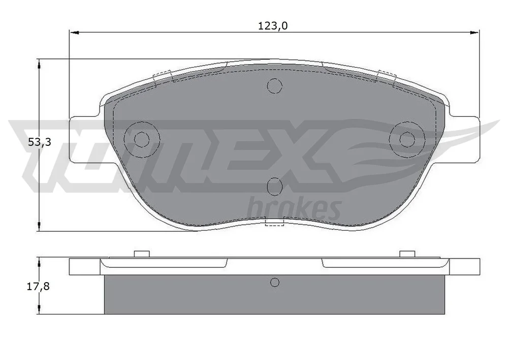 Sada brzdových destiček, kotoučová brzda Tomex Brakes TX12-483