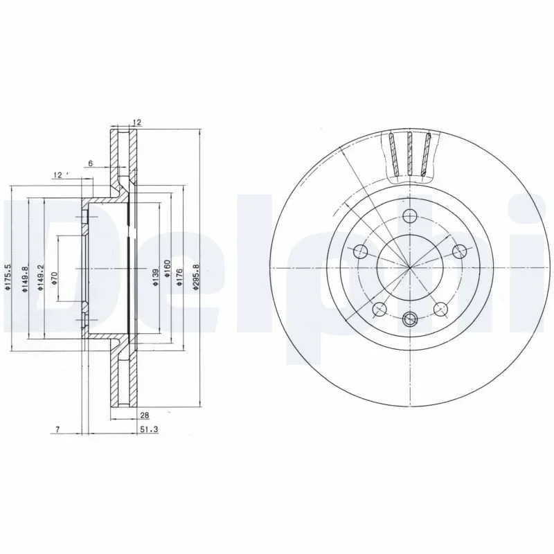 Brzdový kotouč DELPHI BG2742