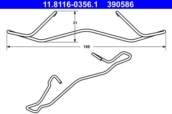 Pruzina, brzdovy trmen ATE 11.8116-0356.1