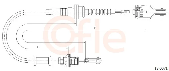 Tazne lanko, ovladani spojky COFLE 18.0071 – OE 307705F200