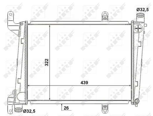 Chladič, chlazení motoru NRF 53193 – OE 8601842