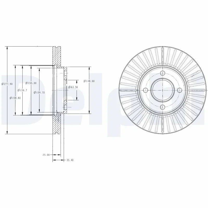 Brzdový kotouč DELPHI BG4117