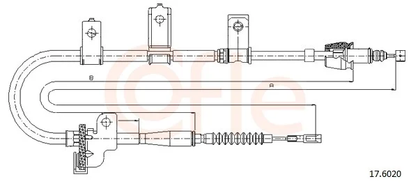 Tazne lanko, parkovaci brzda COFLE 17.6020 – OE 5977007310