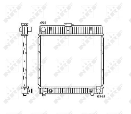 Chladič, chlazení motoru NRF 514250 Chladič, chlazení motoru NRF 514250