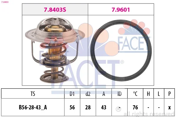 Termostat, chladivo FACET 7.8403 Termostat, chladivo FACET 7.8403