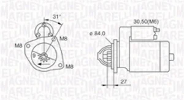 Startér MAGNETI MARELLI 063721203010 Startér MAGNETI MARELLI 063721203010