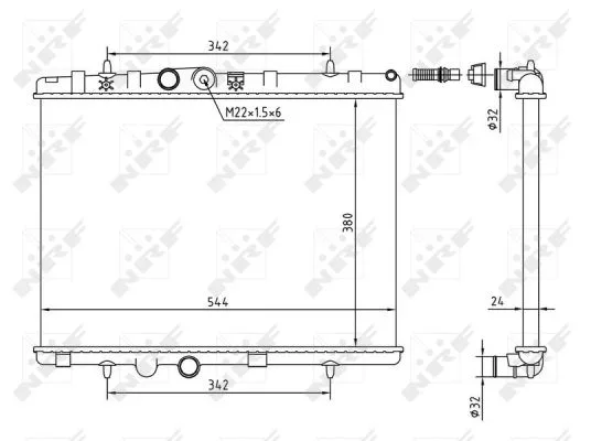 Chladič, chlazení motoru NRF 58226A