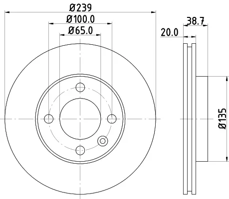 Brzdový kotouč HELLA 8DD355100-191