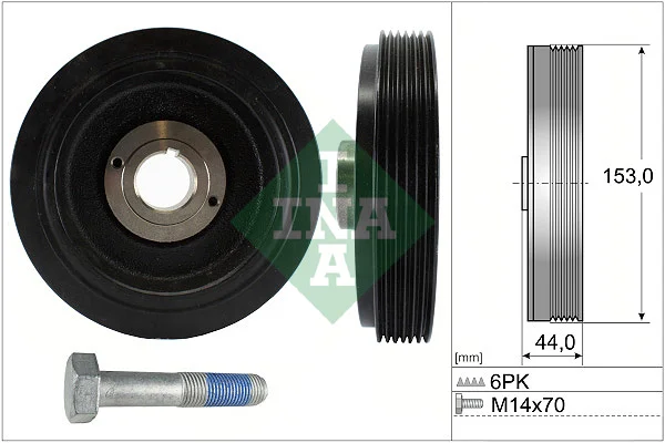 Sada řemenice, kliková hřídel Schaeffler INA 544004220 Sada řemenice, kliková hřídel Schaeffler INA 544004220