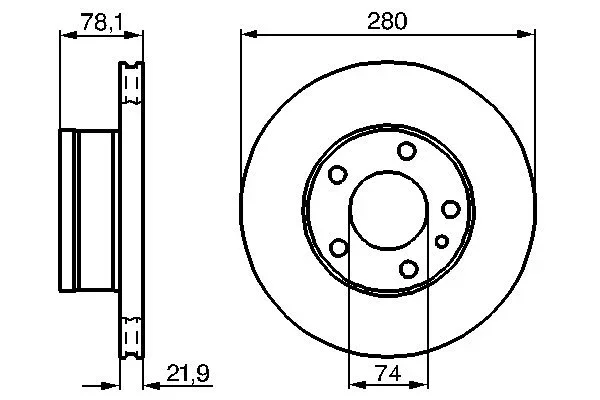 Brzdový kotouč BOSCH 0986478041