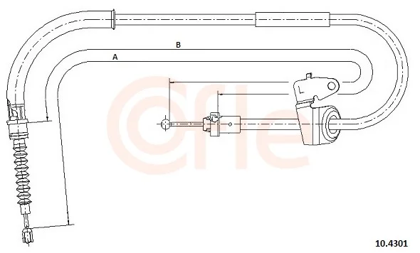 Tazne lanko, parkovaci brzda COFLE 10.4301 – OE 34411514215