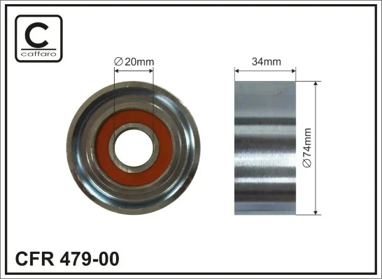 Napinaci kladka, zebrovany klinovy remen CAFFARO 479-00 Napinaci kladka, zebrovany klinovy remen CAFFARO 479-00