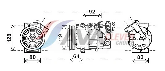 Kompresor, klimatizace AVA Clever Choice RTAK492 – OE 7711497391