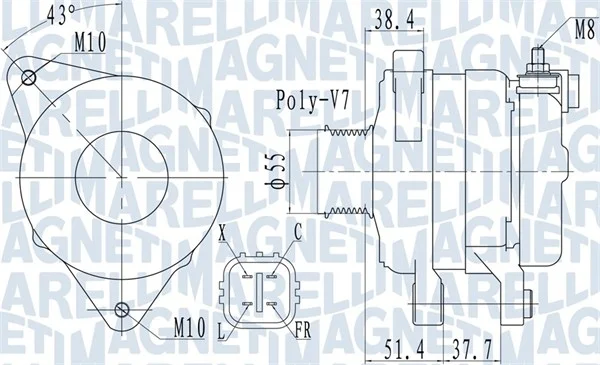 generátor MAGNETI MARELLI 063732121010 – OE 37300-2F200