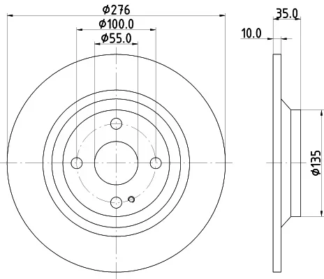 Brzdový kotouč HELLA 8DD355116-071