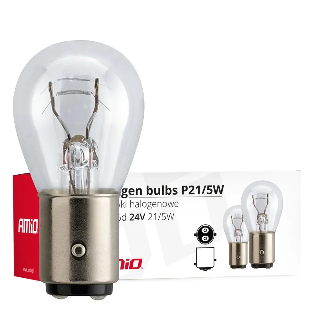 ZAROWKI 24V P21/5W BAY15D 21W/5W 10SZT. AMIO 01007