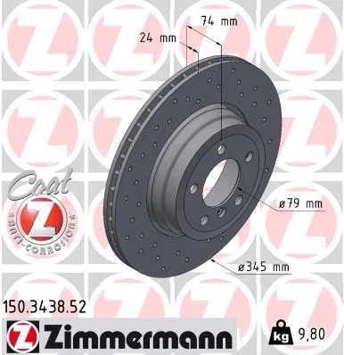Brzdový kotouč ZIMMERMANN 150.3438.52