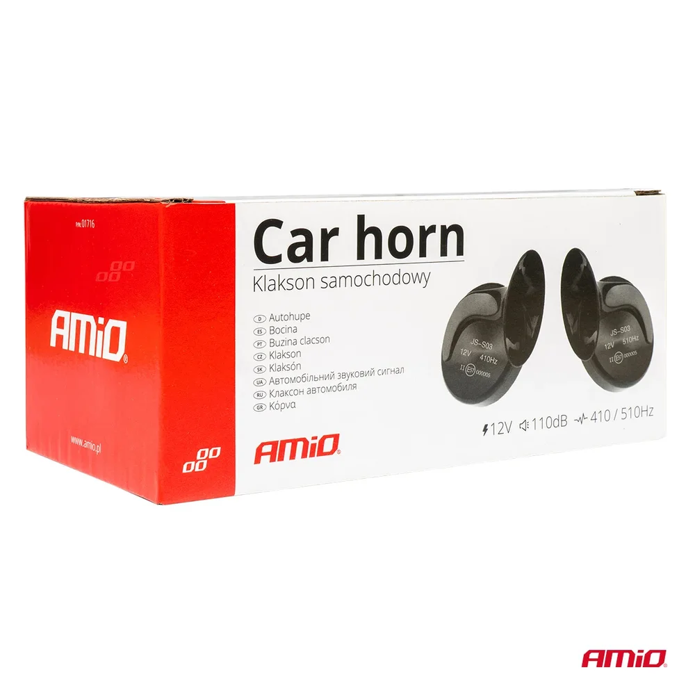 Klakson 12V 2 ks CHR-02 AMiO-01716 - Obrázek 4