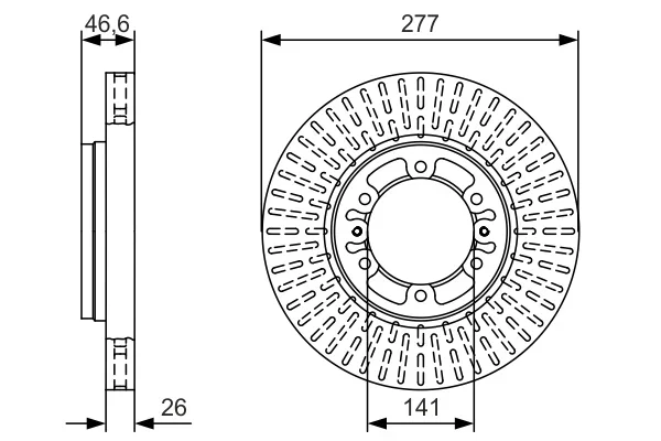 Kotouč brzdový BOSCH 0986479T41 – OE 581294A400