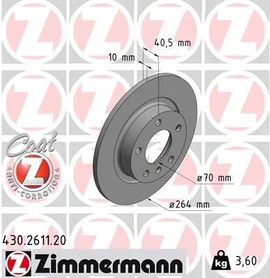 Brzdový kotouč ZIMMERMANN 430.2611.20