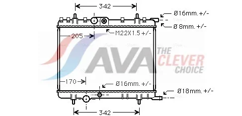 Chladič, chlazení motoru AVA Clever Choice PE2300