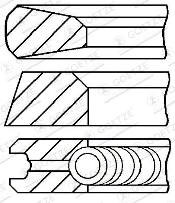 Sada pístních kroužků GOETZE ENGINE 08-740900-00