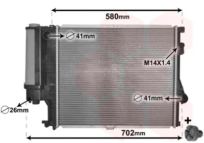 Chladič, chlazení motoru VAN WEZEL 06002186