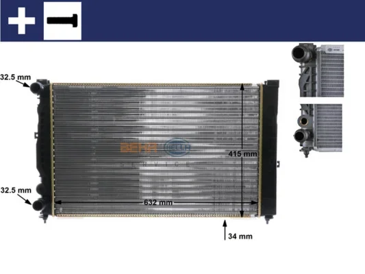 Chladič, chlazení motoru MAHLE CR647000S Chladič, chlazení motoru MAHLE CR647000S