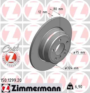 Brzdový kotouč ZIMMERMANN 150.1299.20