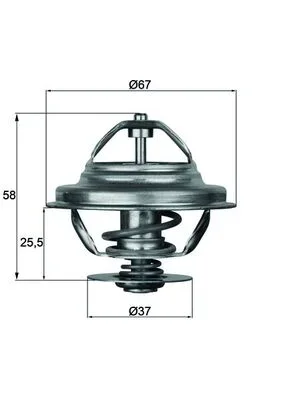 Termostat, chladivo MAHLE TX2180D